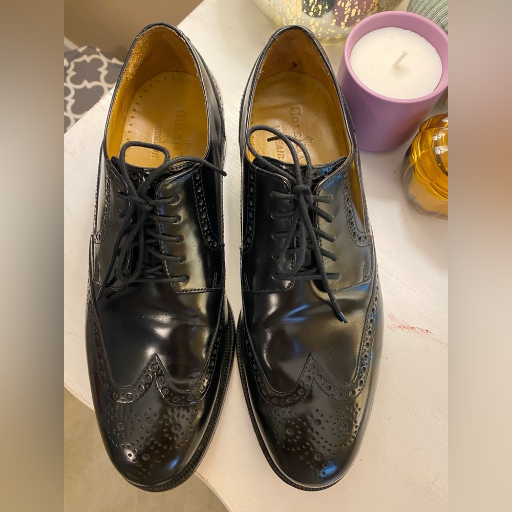 Cole Haan Men’s Wingtip Oxford Dress Shoes with Nike Air Black Size 12M